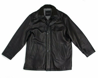 Andrew MARC Herren Butter weiches Lamm Leder Jacke Größe USA 44R / EU 54