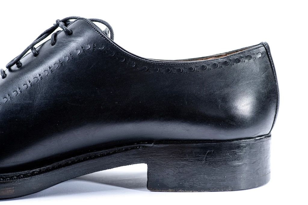 SANTONI Fatte A Mano Wholecut Black Leather Bentivegna