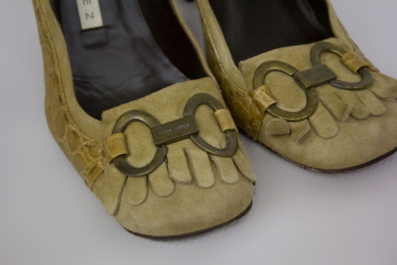 PURA LOPEZ Light Brown Heels US 6.5 EU37 UK4