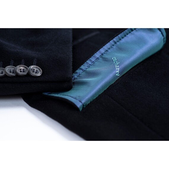 Cacharel Men’s Navy Blue Brushed Wool – Cashmere … - image 4