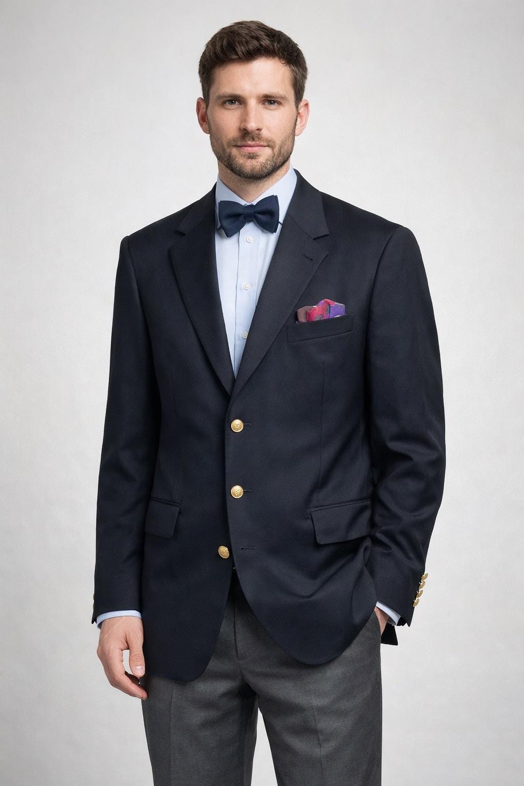Navy Burberry Blazer - Etsy