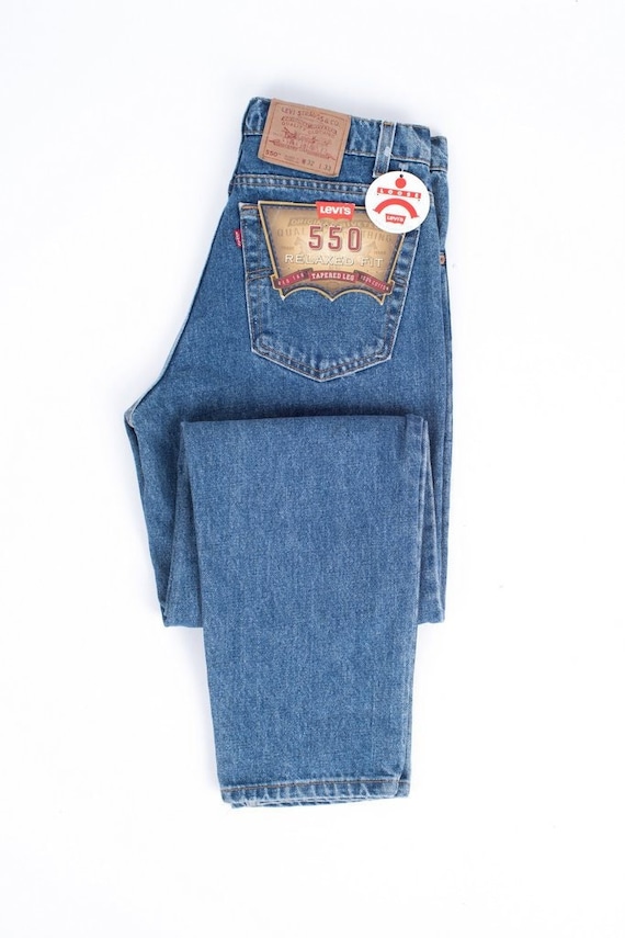 Levi's 550 Relaxed Fit Vintage New Blue Jeans, W32/L33 - Etsy
