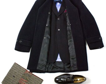 Tiger of Sweden Cashmere-Wool Double-Breasted Navy Coat – Size US 42