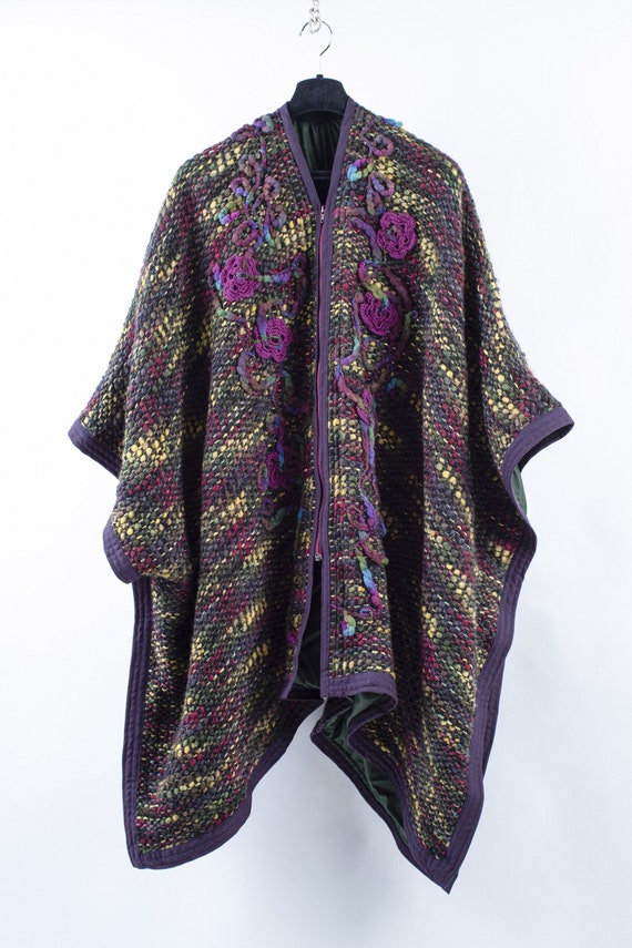 Vintage Nordic Merino Wool Blanket Type Poncho Cape - Etsy