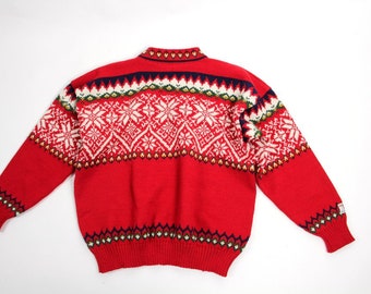 Nordstrikk Winter Wonders Red Herren Boxy Fit Pullover, M