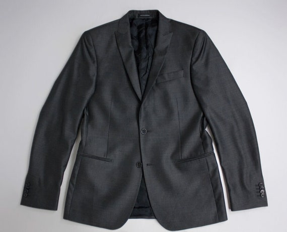 DANIELE ALESSANDRINI wool & silk gray blazer, siz… - image 3