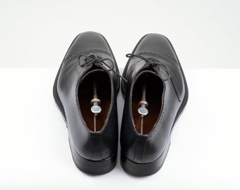 SANTONI Fatte A Mano Wholecut Black Leather Bentivegna  display picture 3