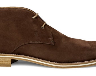 Tod's Brown Suede Desert Boots, Men's UK 7, Made in Italy
