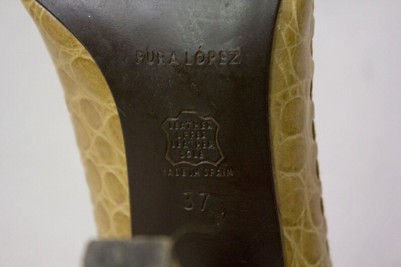 PURA LOPEZ Light Brown Heels US 6.5 EU37 UK4