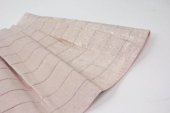 Pleated Metallic Pink Mini Skirt, SIZE S - image 5