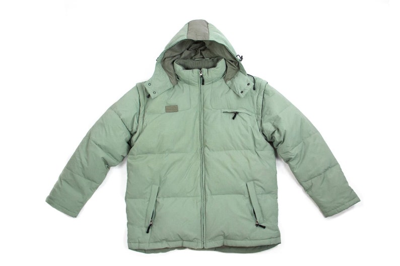 fila puffer jacket green