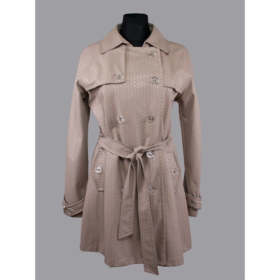 SOS JENSEN Women's Taupe Trench Coat Style Raincoat L -  Denmark