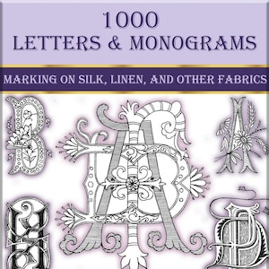 1000 vintage embroidery fonts pattern design,monogram patterns,hand embroidery