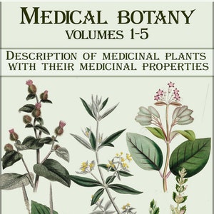 Vintage medicinal plants,herbs plant book,Instant Download 1-5 Volumes