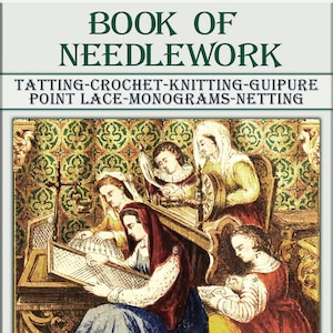 Vintage needlework,Instructions How To, tatting-crochet-knitting-guipure-point lace-monograms-netting