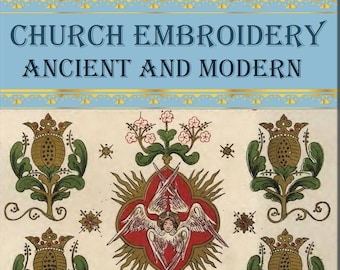 Antique hand Church religious embroidery,Vintage needlework,embroidery book