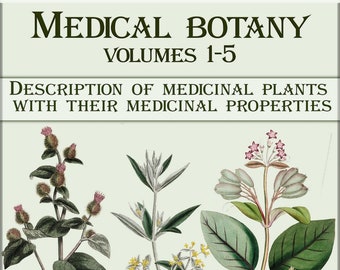 Vintage medicinal plants,herbs plant book,Instant Download 1-5 Volumes