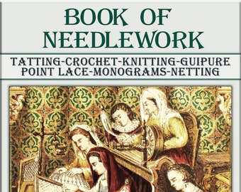 Vintage needlework,Instructions How To, tatting-crochet-knitting-guipure-point lace-monograms-netting