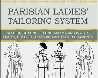 Paris vintage french dress Art deco sewing patterns,tailoring system,sewing book pattern