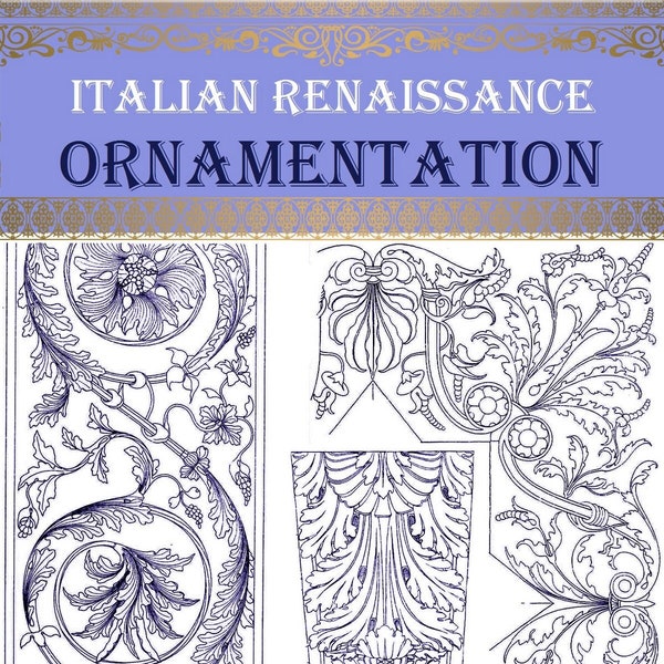 Historical Design elements,vintage italian ornaments tutorial,embossed design