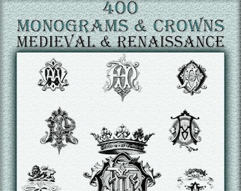 1884 Encyclopedia of Monograms: Vintage Embroidery Font (PDF