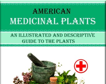 Vintage american book botanical medicinal plants,illustrated plant book