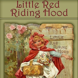 Vintage printable book of fairy tales,Digital illustrated childrens books, Little Red Riding Hood