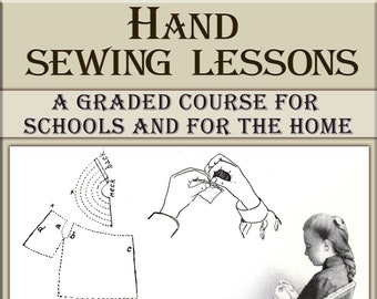 Vintage Hand Sewing Lessons Tutorial Guide,Instructions How To
