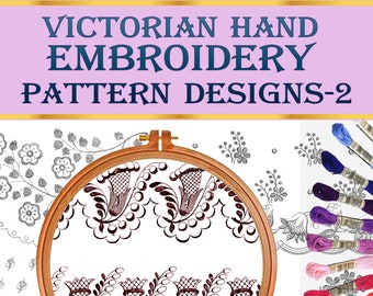 Hand Embroidery Designs Pattern Book 2,vintage 150 patterns