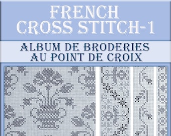 Retro Cross stitch pattern book,hand embroidery Album de Broderies au Point De Croix