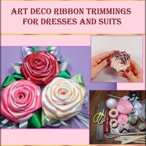 How to make Ribbon Trimmings,hand made flowers
