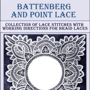 How to Make POINT LACE,vintage pattern,stitches battenberg-Illustrations ~ Descriptions ~ Stitches and Designs