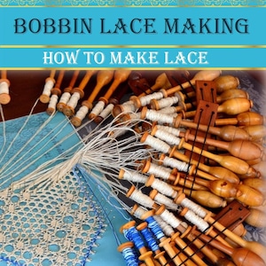 Hand made bobbin lace pattern, bobbins,Cluny and torchon laces
