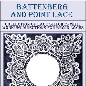 How to Make POINT LACE,vintage pattern,stitches battenberg-Illustrations ~ Descriptions ~ Stitches and Designs