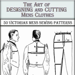 Vintage victorian pattern mens clothes,pattern drafting,mens sewing