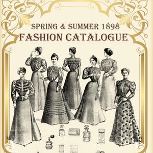 Vintage Katalog,viktorianisches Modebuch,1898 New York Fashion Book