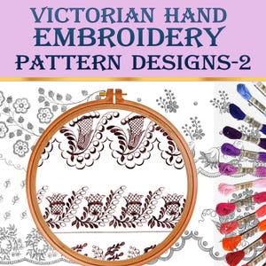 Hand Embroidery Designs Pattern Book 2,vintage 150 patterns
