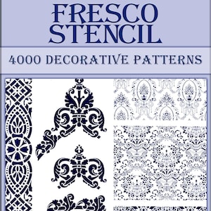 4000 vintage decorative stencils,stamping patterns,Victorian book