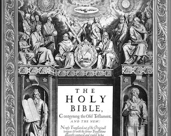 Vintage antike illustrierte heilige Bibel Download, King James Bibel 1611