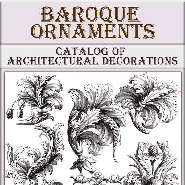 Historical Design Baroque ornaments,vintage French ornament, decorative designs