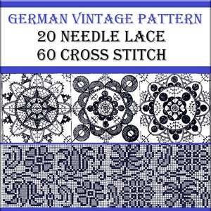 German vintage Cross stitch patterns book,antique digital embroidery