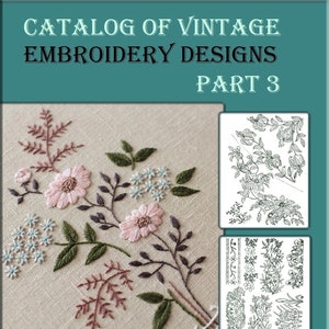 Vintage hand art embroidery Digitized designs-3, pdf 500 pattern