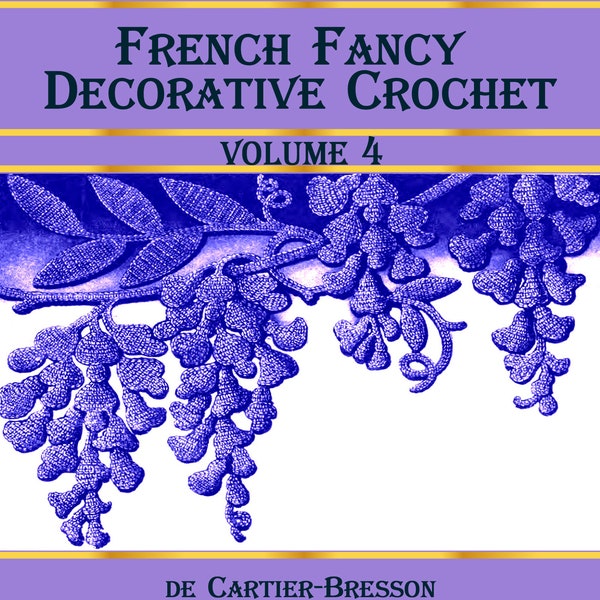 Vintage hand made irish crochet lace pattern book,French Fancy Decorative Crochet-4