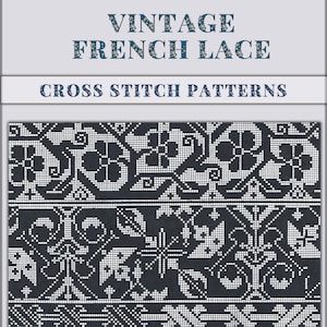 Antique cross stitch book,French lace patterns embroidery