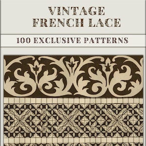 Antique French lace book,vintage patterns embroidery