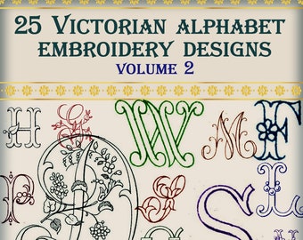 25 Victorian alphabet embroidery designs-2,embroidery fonts,letter embroidery