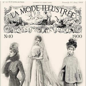 French sewing patterns,edwardian dress - La Mode Illustrée 1900-10 with patterns