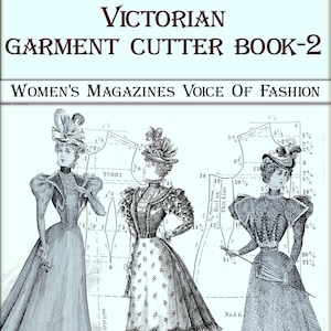 Viktorianisches Buch, Vintage Schnittmuster für 17 Kleider, The Garment Cutter Statement Book-2