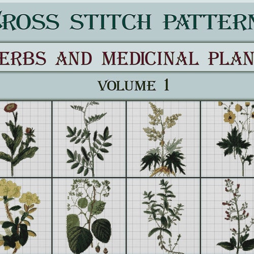 Cross Stitch Pattern Herbs Plants Book Patterns PDF Cross Etsy