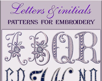 Letters designs pattern,alphabet hand embroidery,vintage french fonts